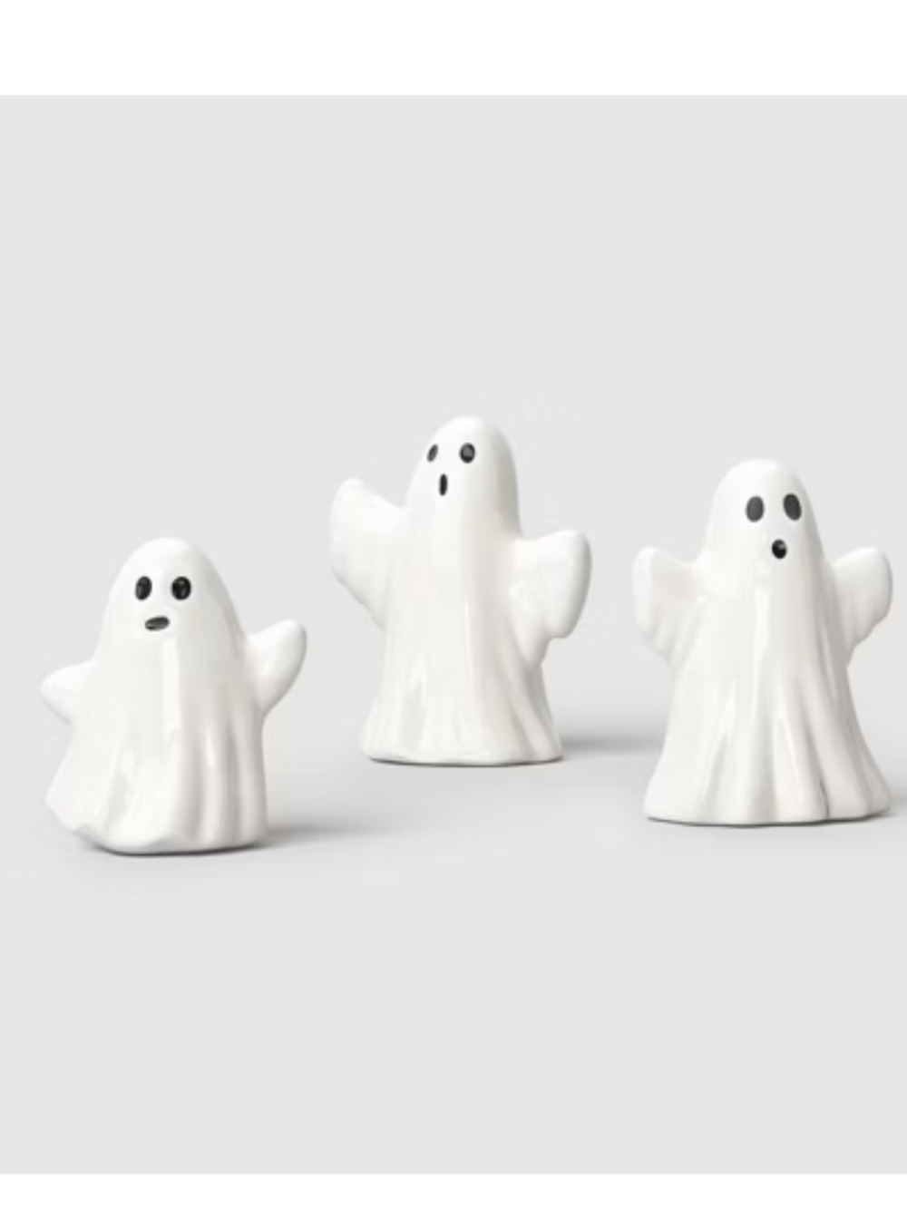 3pc Shiny Ceramic Ghosts Decorative Accent Set - Hyde and EEK! Boutique 2026